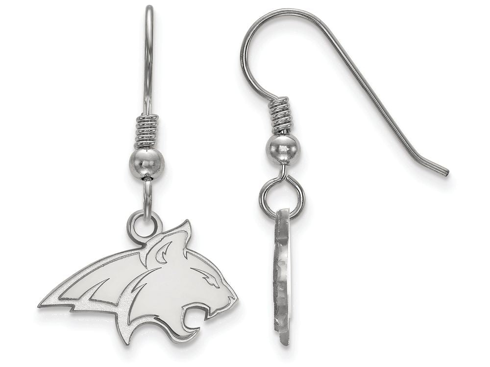 LogoArt Sterling Silver Montana State University Small Dangle Earrings Wire