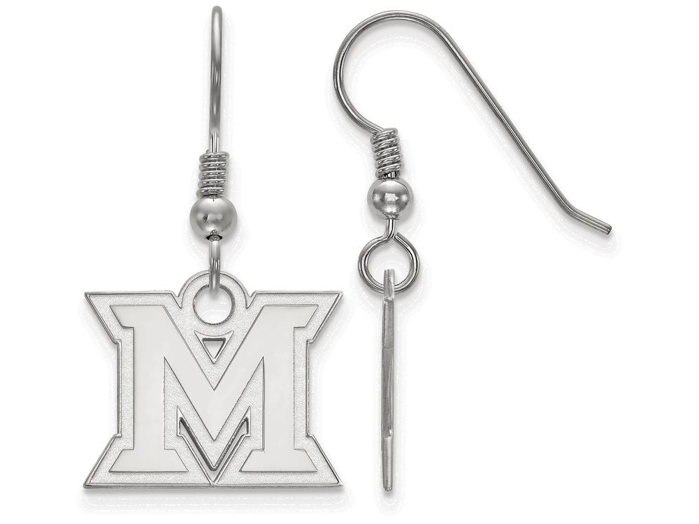 LogoArt Sterling Silver Miami University Small Dangle Earrings Wire