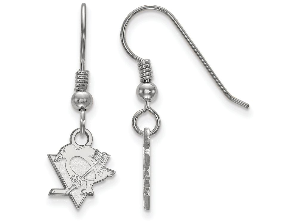 LogoArt Sterling Silver Pittsburgh Penguins Xs Dangle Earrings Wire