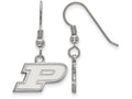 LogoArt Sterling Silver Purdue Xs Dangle Earrings Wire