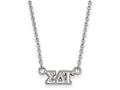 LogoArt Sterling Silver Sigma Delta Tau Extra Small Pendant Necklace With 18 Inch