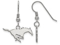 LogoArt Sterling Silver Southern Methodist University Small Dangle Earrings Wire