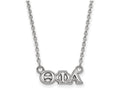 LogoArt Sterling Silver Theta Phi Alpha Extra Small Pendant Necklace With 18 Inch