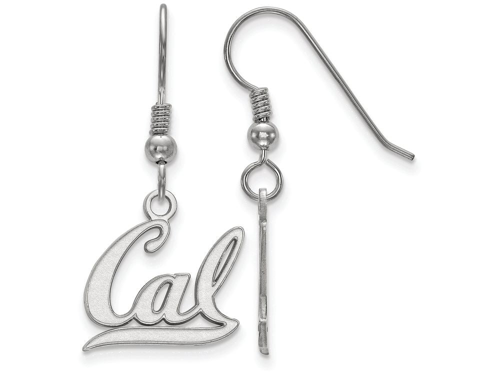 LogoArt Sterling Silver University Of California Berkeley Small Dangle Earrings Wire