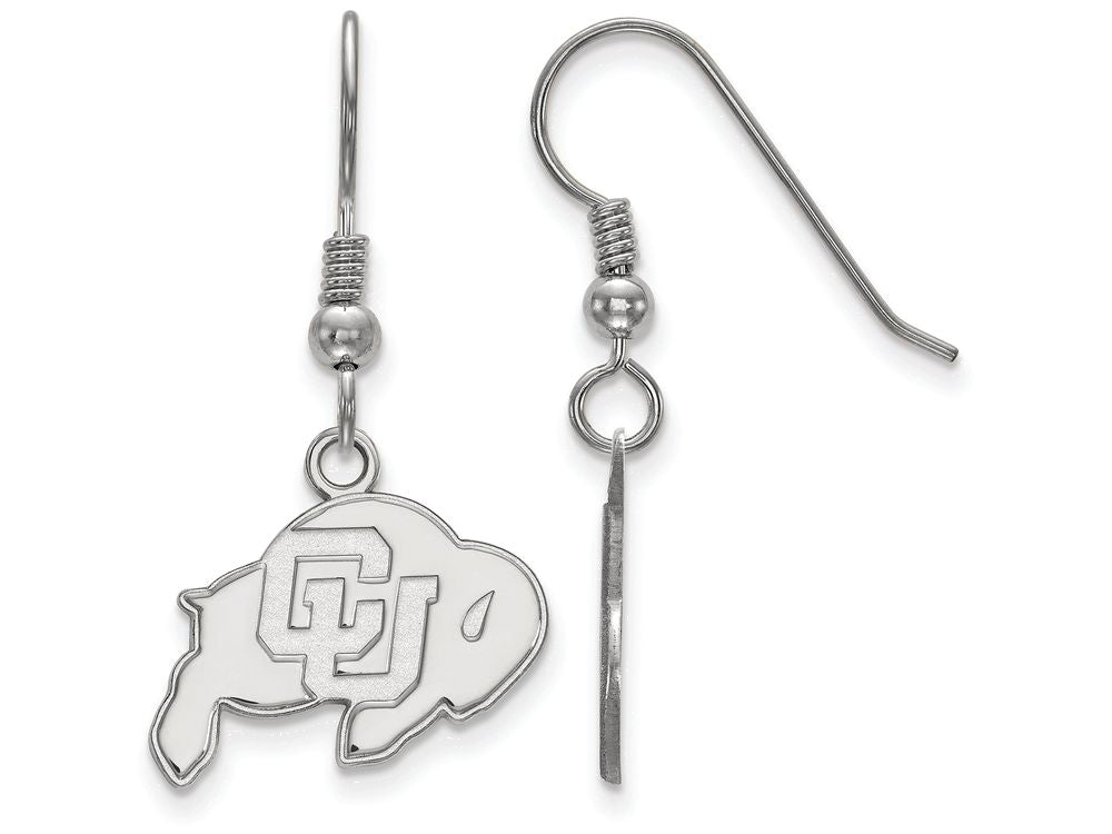 LogoArt Sterling Silver University Of Colorado Small Dangle Earrings Wire
