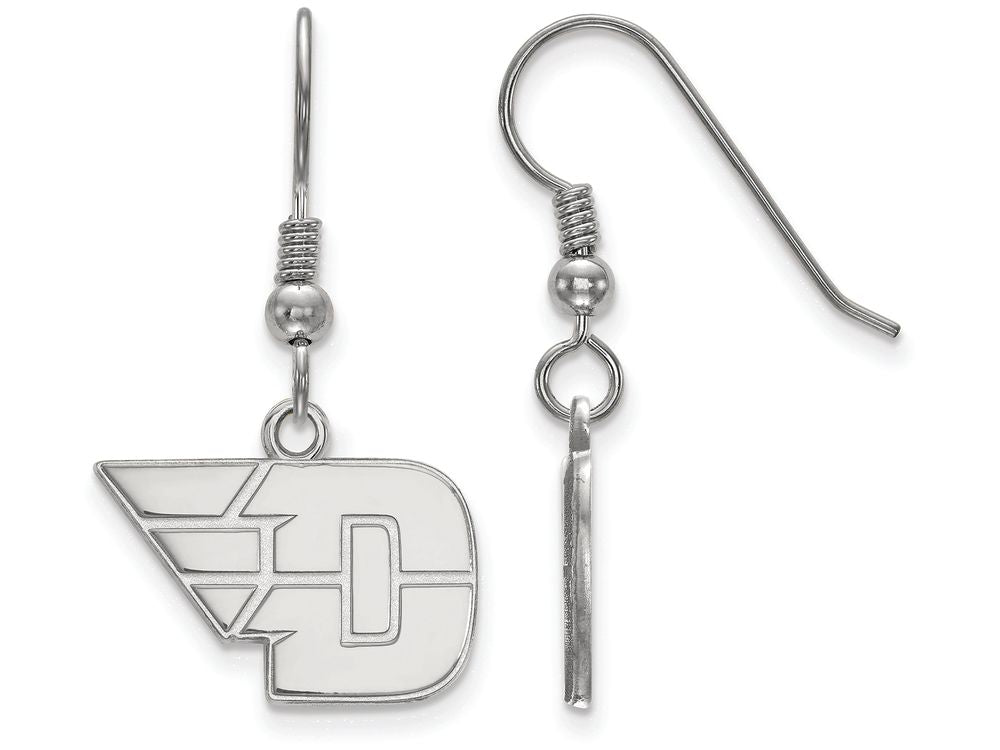 LogoArt Sterling Silver University Of Dayton Small Dangle Earrings Wire