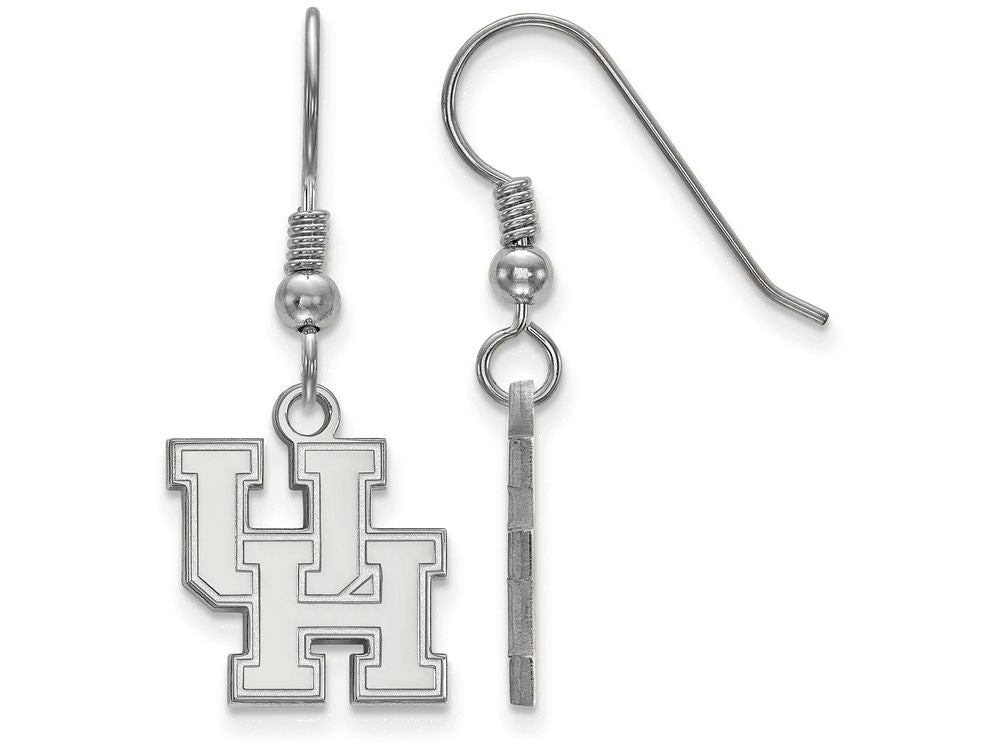 LogoArt Sterling Silver University Of Houston Small Dangle Earrings Wire