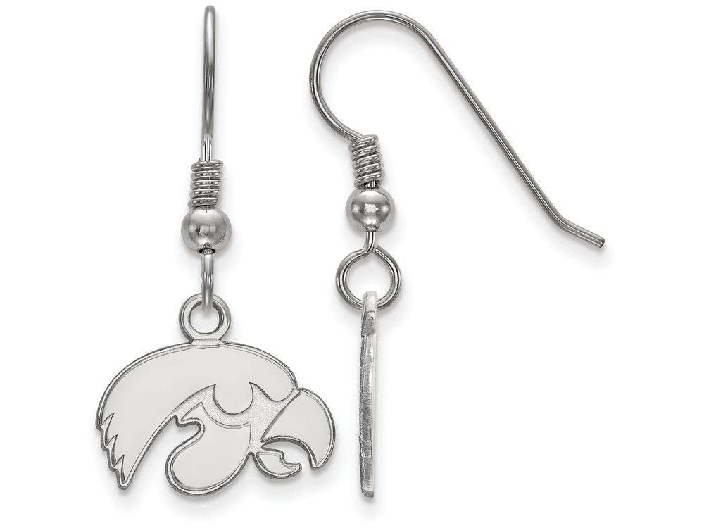 LogoArt Sterling Silver University Of Iowa Xs Dangle Earrings Wire