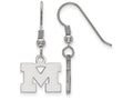 LogoArt Sterling Silver Michigan (univ Of) Xs Dangle Earrings Wire
