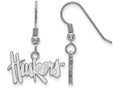 LogoArt Sterling Silver University Of Nebraska Small Dangle Earrings Wire