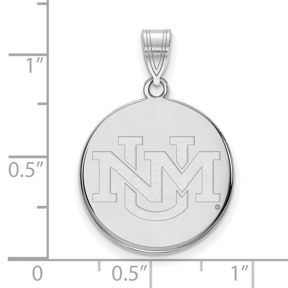 LogoArt Sterling Silver University Of New Mexico Large Pendant Necklace
