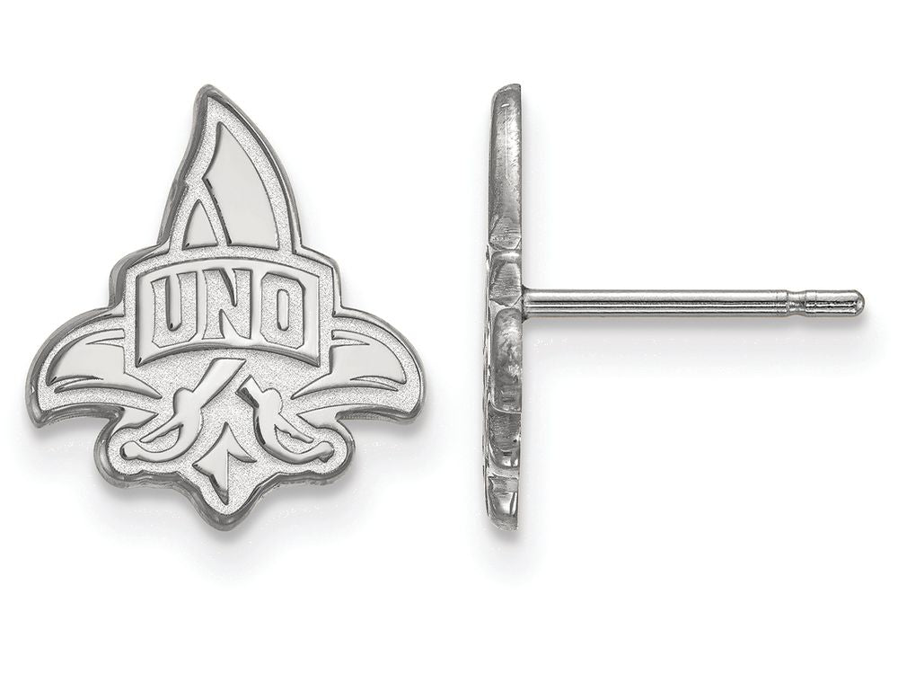 LogoArt Sterling Silver University Of New Orleans Small Post Earrings