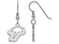 LogoArt Sterling Silver University Of South Florida Small Dangle Earrings Wire