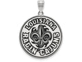 LogoArt Sterling Silver University Of Louisiana At Lafayette XL Enamel Pendant Necklace