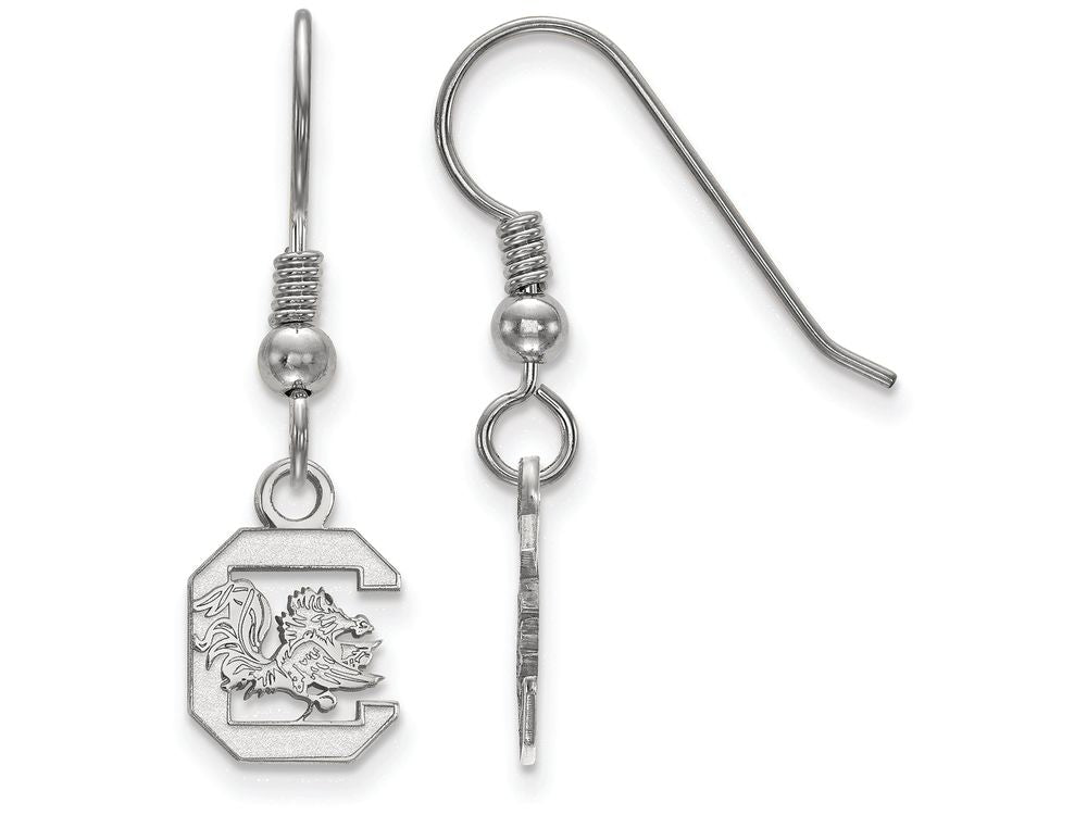 LogoArt Sterling Silver University Of South Carolina Xs Dangle Earrings Wire