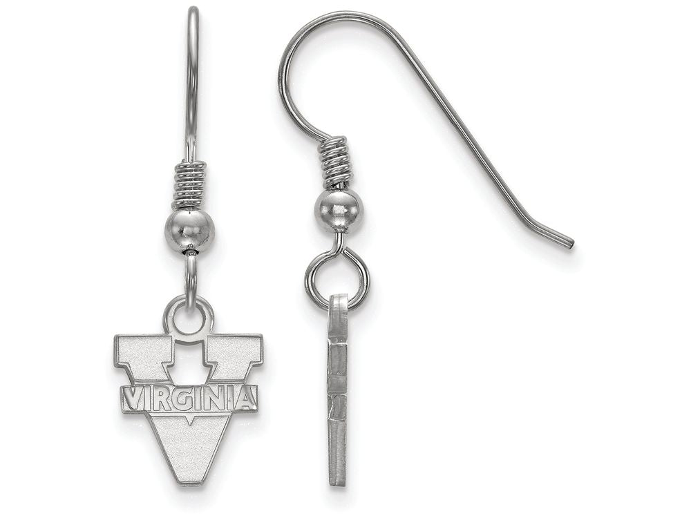 LogoArt Sterling Silver University Of Virginia Xs Dangle Earrings Wire