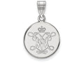 LogoArt Sterling Silver William And Mary Medium Disc Pendant Necklace