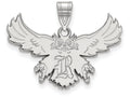 LogoArt Sterling Silver Rice University Large Pendant Necklace