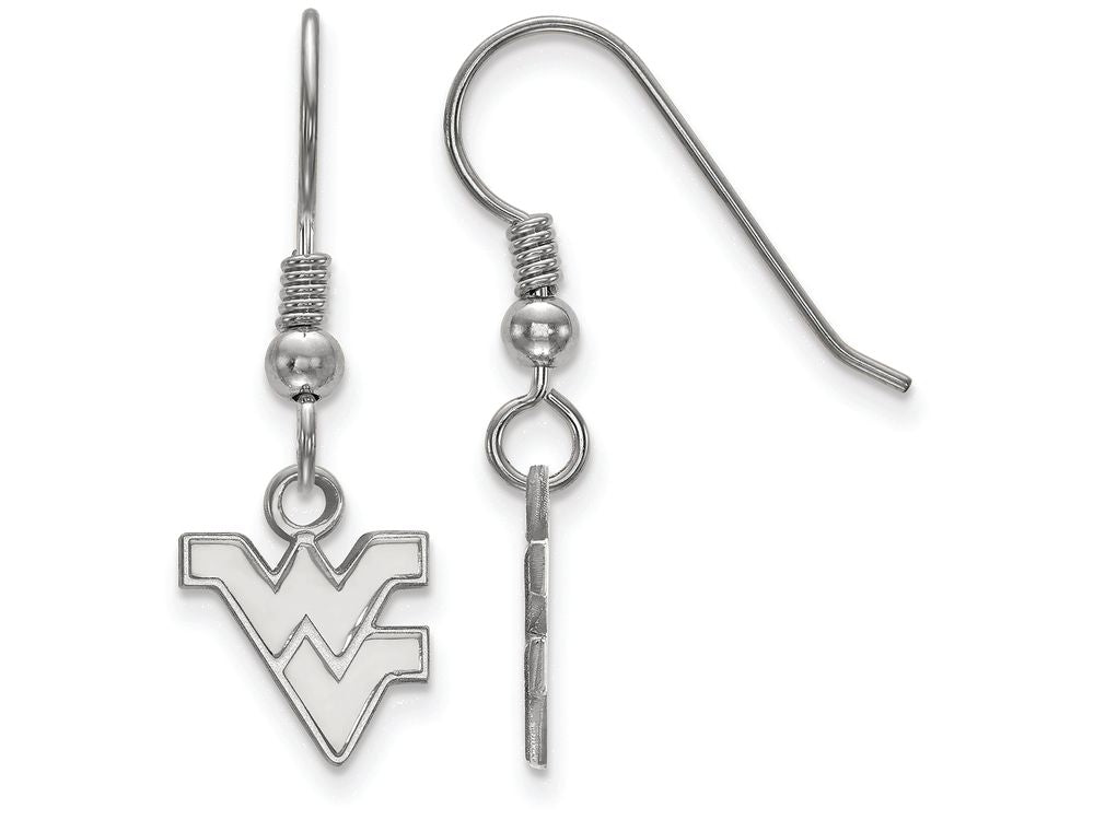 LogoArt Sterling Silver West Virginia University Xs Dangle Earrings Wire
