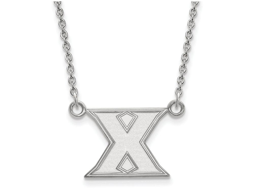 LogoArt Sterling Silver Xavier University Small Pendant Necklace