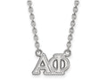 LogoArt Sterling Silver Alpha Phi Medium Pendant Necklace With 18 Inch