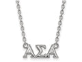 LogoArt Sterling Silver Alpha Sigma Alpha Medium Pendant Necklace With 18 Inch