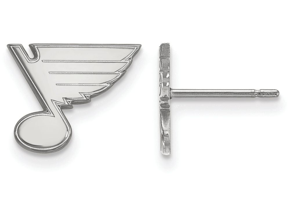 LogoArt Sterling Silver St. Louis Blues Xs Post Earrings