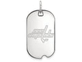 Logoart 925 Sterling Silver Washington Capitals Small Dog Tag Pendant Necklace