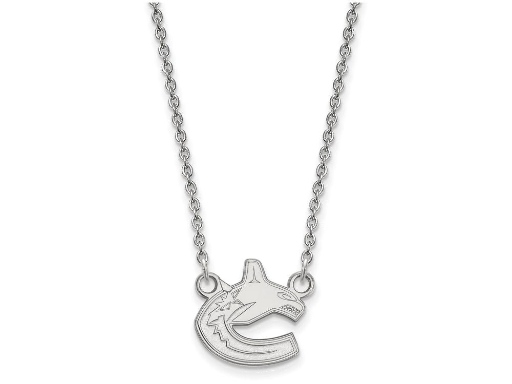 LogoArt Sterling Silver Vancouver Canucks Small Pendant Necklace