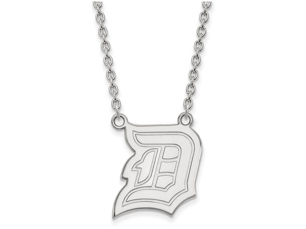 LogoArt Sterling Silver Duquesne University Large Pendant Necklace