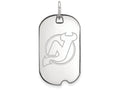 Logoart 925 Sterling Silver New Jersey Devils Small Dog Tag Pendant Necklace