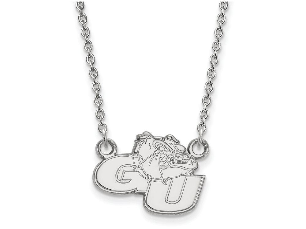 LogoArt Sterling Silver Gonzaga University Small Pendant Necklace