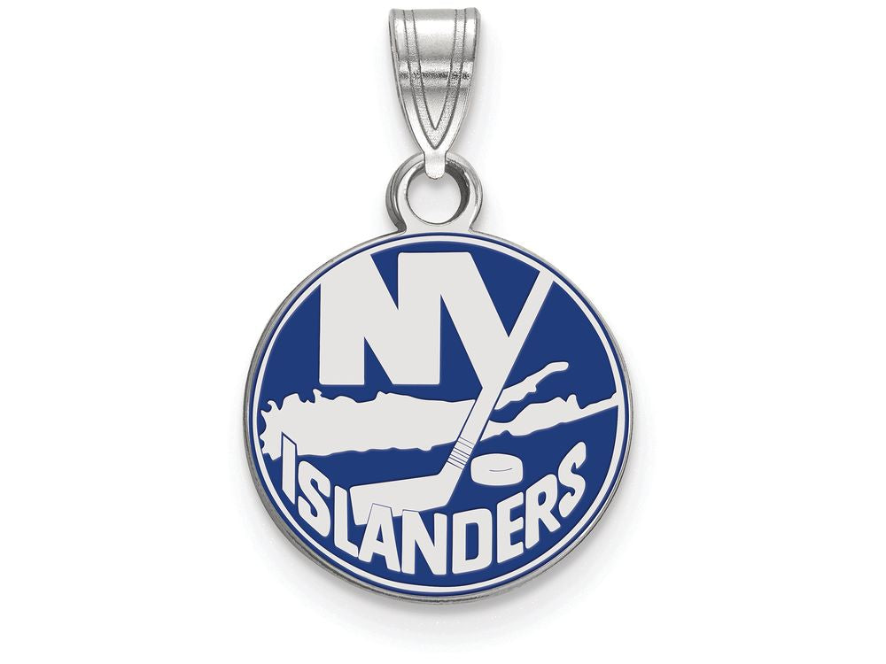 Logoart 925 Sterling Silver New York Islanders Small Enamel Pendant