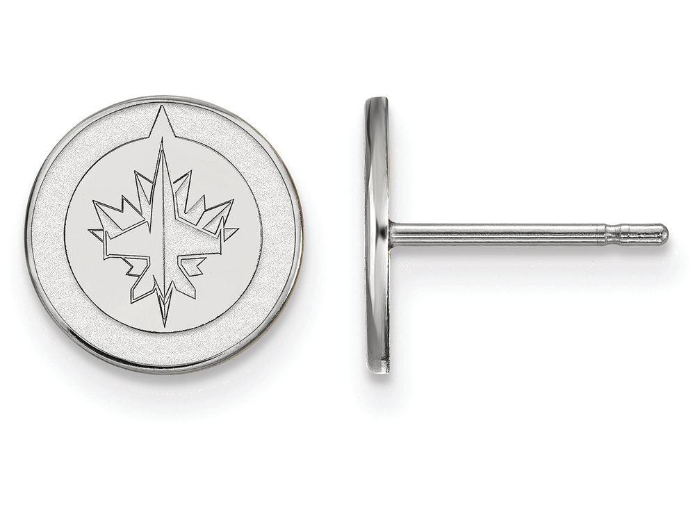 LogoArt Sterling Silver Winnipeg Jets Xs Post Earrings