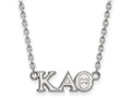 LogoArt Sterling Silver Kappa Alpha Theta Medium Pendant Necklace With 18 Inch