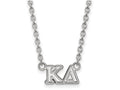 LogoArt Sterling Silver Kappa Delta Medium Pendant Necklace With 18 Inch