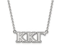 LogoArt Sterling Silver Kappa Kappa Gamma Medium Pendant Necklace With 18 Inch