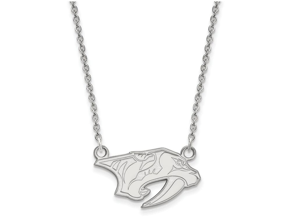 LogoArt Sterling Silver Nashville Predators Small Pendant Necklace