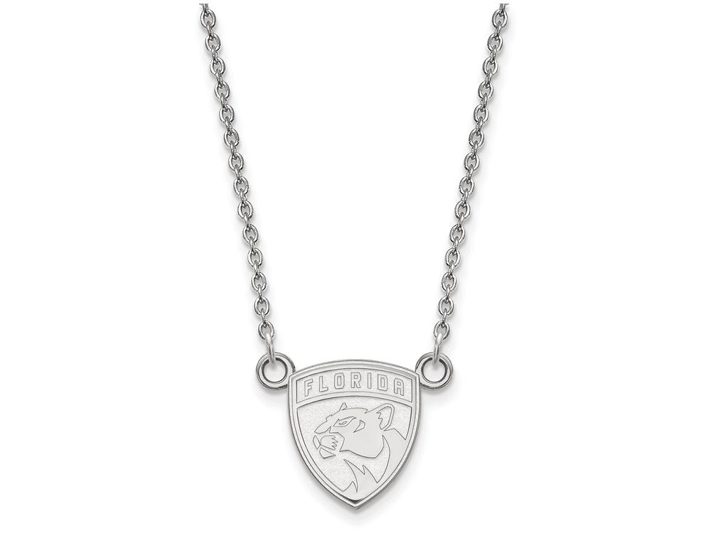 LogoArt Sterling Silver Florida Panthers Small Pendant Necklace