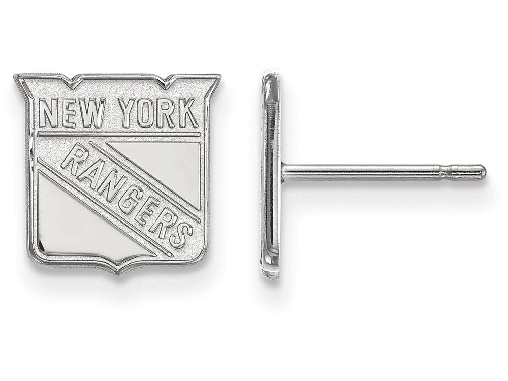 LogoArt Sterling Silver New York Rangers Xs Post Earrings