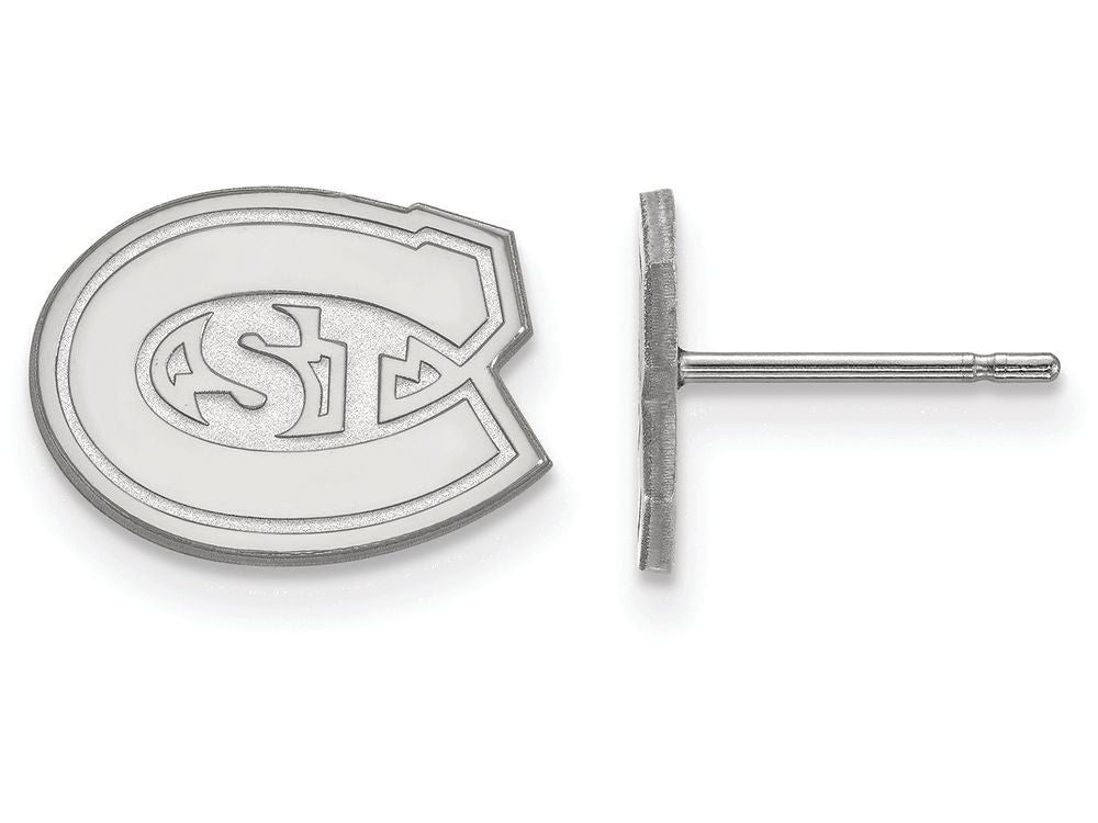 LogoArt Sterling Silver St. Cloud State Xs Post Earrings