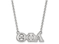 LogoArt Sterling Silver Theta Phi Alpha Medium Pendant Necklace With 18 Inch