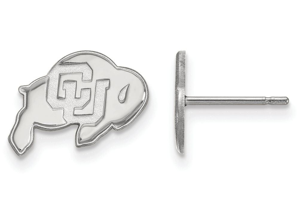 LogoArt Sterling Silver University Of Colorado Xs Post Earrings