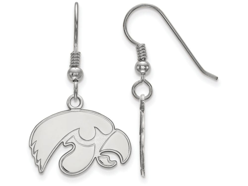 LogoArt Sterling Silver University Of Iowa Small Dangle Earrings Wire