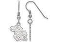 LogoArt Sterling Silver University Of Kansas Small Dangle Earrings Wire