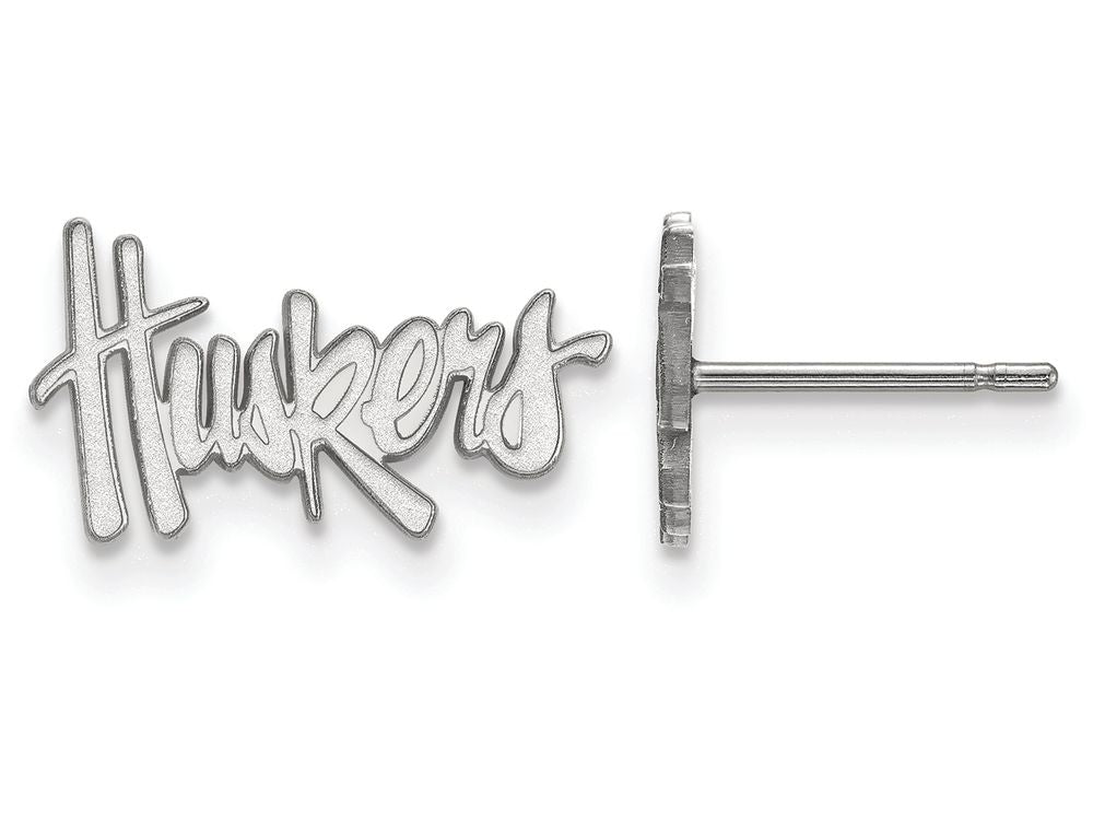 LogoArt Sterling Silver University Of Nebraska Xs Post Earrings