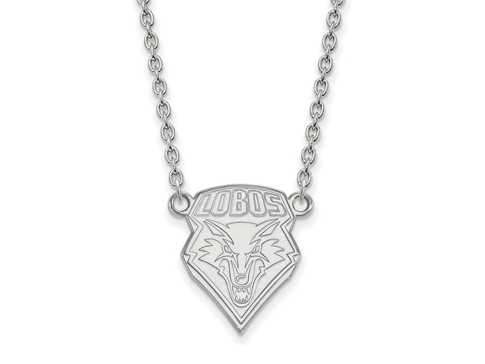 LogoArt Sterling Silver University Of New Mexico Large Pendant Necklace