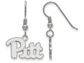LogoArt Sterling Silver University Of Pittsburgh Small Dangle Earrings Wire