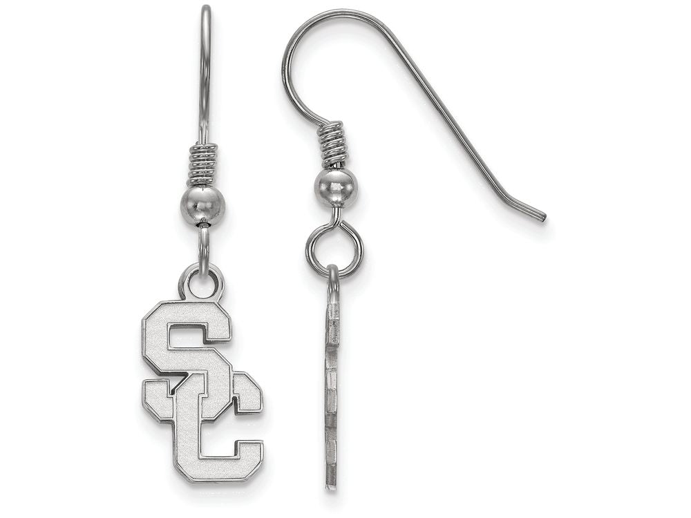 Logoart 925 Sterling Silver University Of Southern California Small Dangle Earrings Wire
