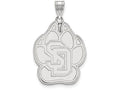 LogoArt Sterling Silver University Of South Dakota XL Pendant Necklace